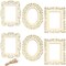 Wooden Picture Frames for Crafts, Unfinished Cutout with String (6 Pack)